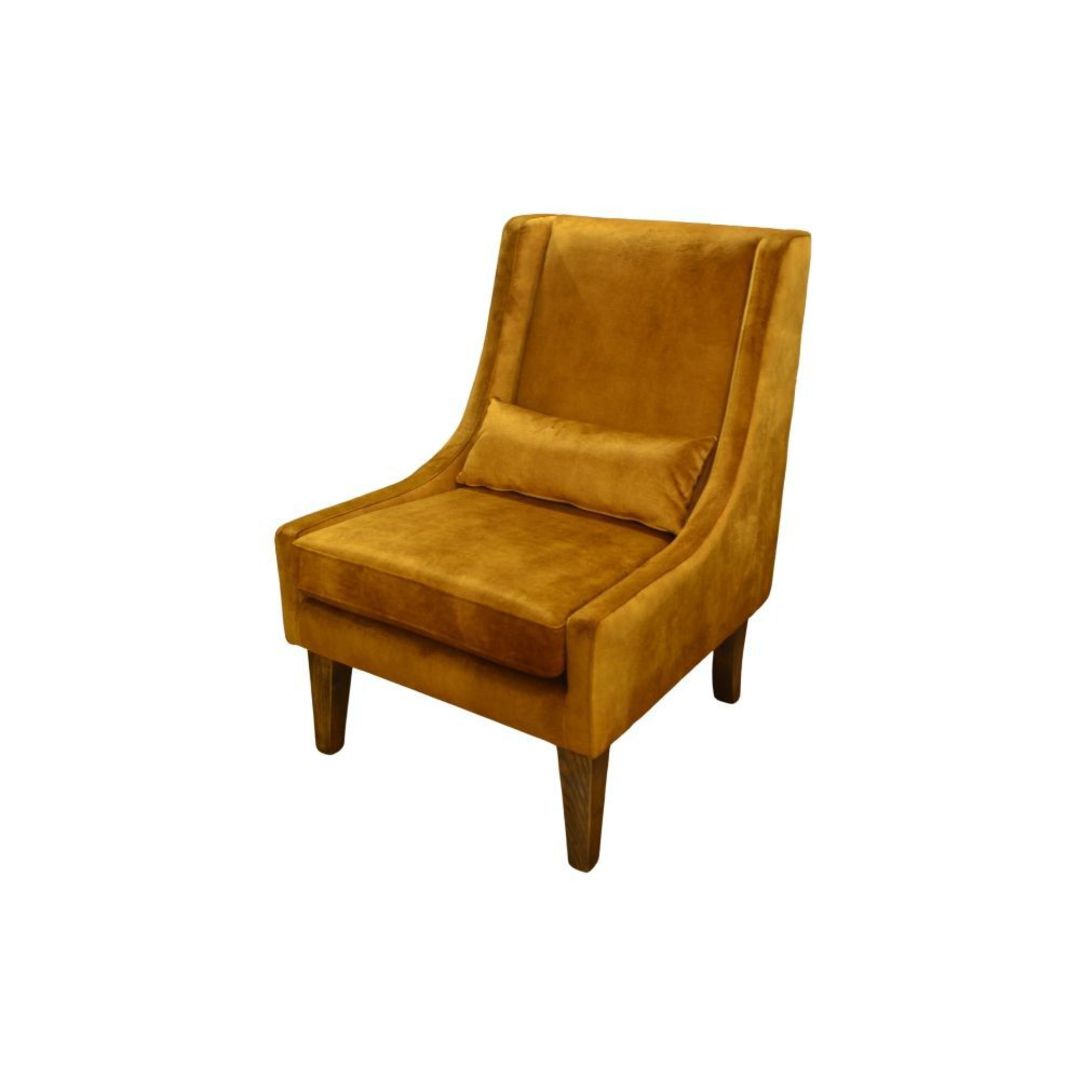 Bella Wing Chair Gold Velvet image 0